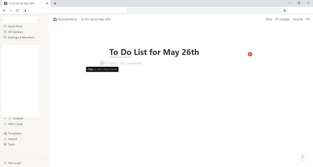 create to-do list in Notion
