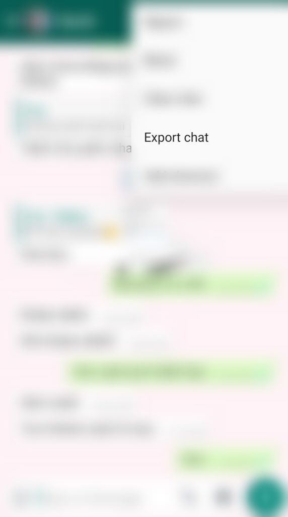 export whatsapp chat history