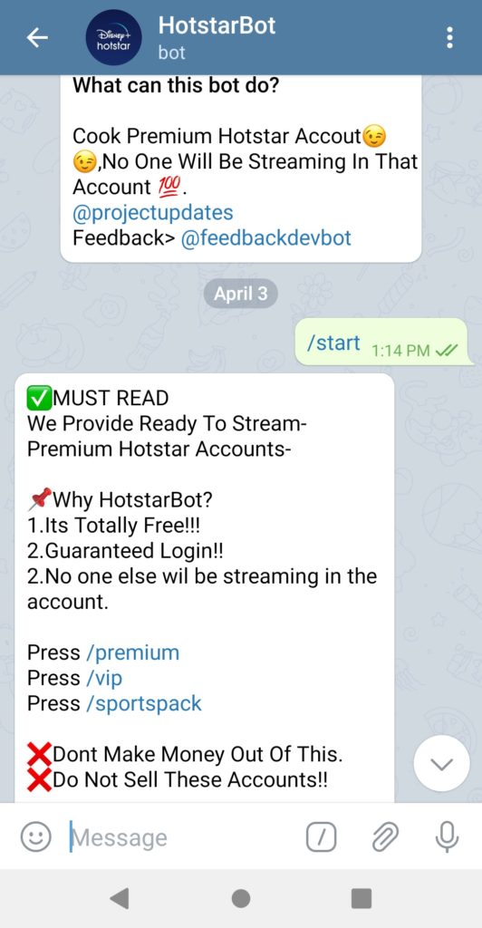 Unique Telegram Bots
