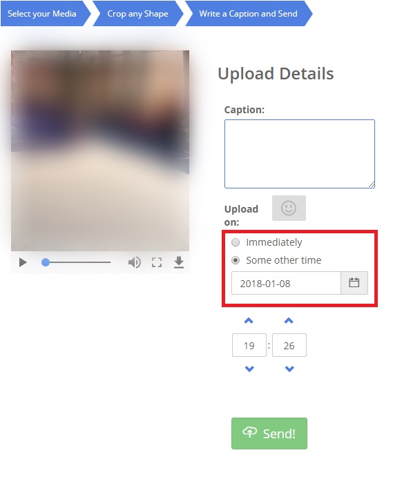 Upload Instagram Video from PC
